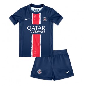 Paris Saint-Germain Replika Babytøj Hjemmebanesæt Børn 2024-25 Kortærmet (+ Korte bukser)
